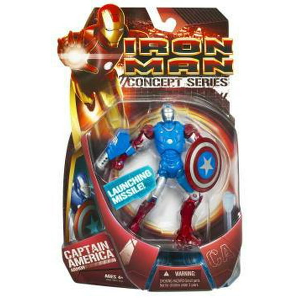 Iron Man Movie Action Figure Capt America Armor Iron Man Hasbro IRON MAN MOVIE CHAR-IROM-ACTF-6INC-CAPTAIN_AMERICA Iron Man Movie Action Figure Capt America Armor Iron Man Hasbro IRON MAN MOVIE CHAR-IROM-ACTF-6INC-CAPTAIN_AMERICA